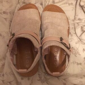 Copper Key Ballet Wedge Sandals